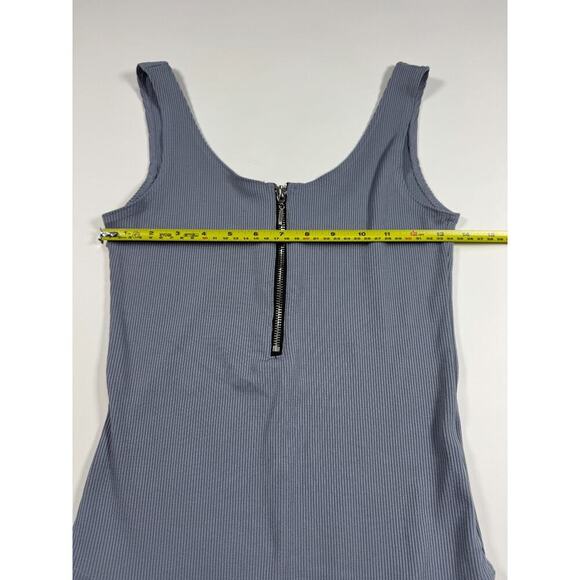 Women’s Unbranded Bodysuit With Zipper Blue Size Medium - Picture 2 of 5